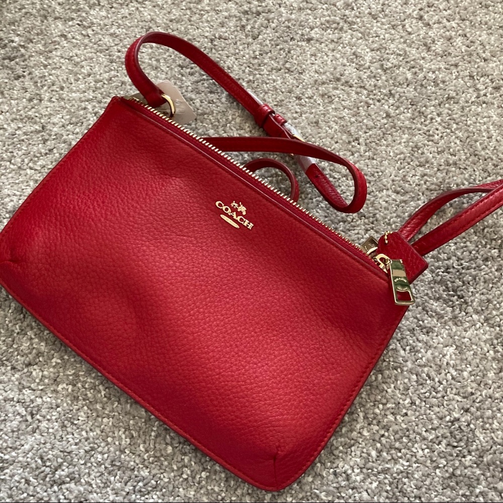 Coach crossbody bag double zip NWT